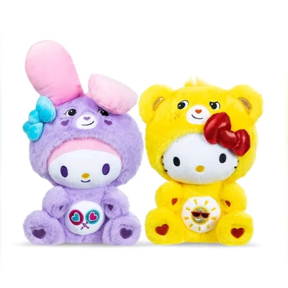 Care Bears x Hello Kitty Plush 2 Pack - Hello Kitty as... Size 10 " - Picture 2 of 7